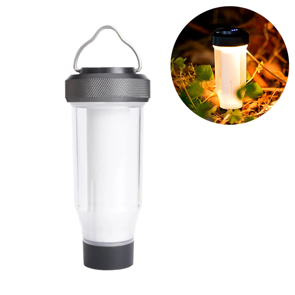 LED Camping Lamp with COB Bulb Waterproof Outdoor Hanging Tent Lights PC Body for Emergency Use