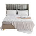 100% Organic Bamboo Fiber Bed Linen Solid Color Bed Sheets Set for Self-fabric Bag