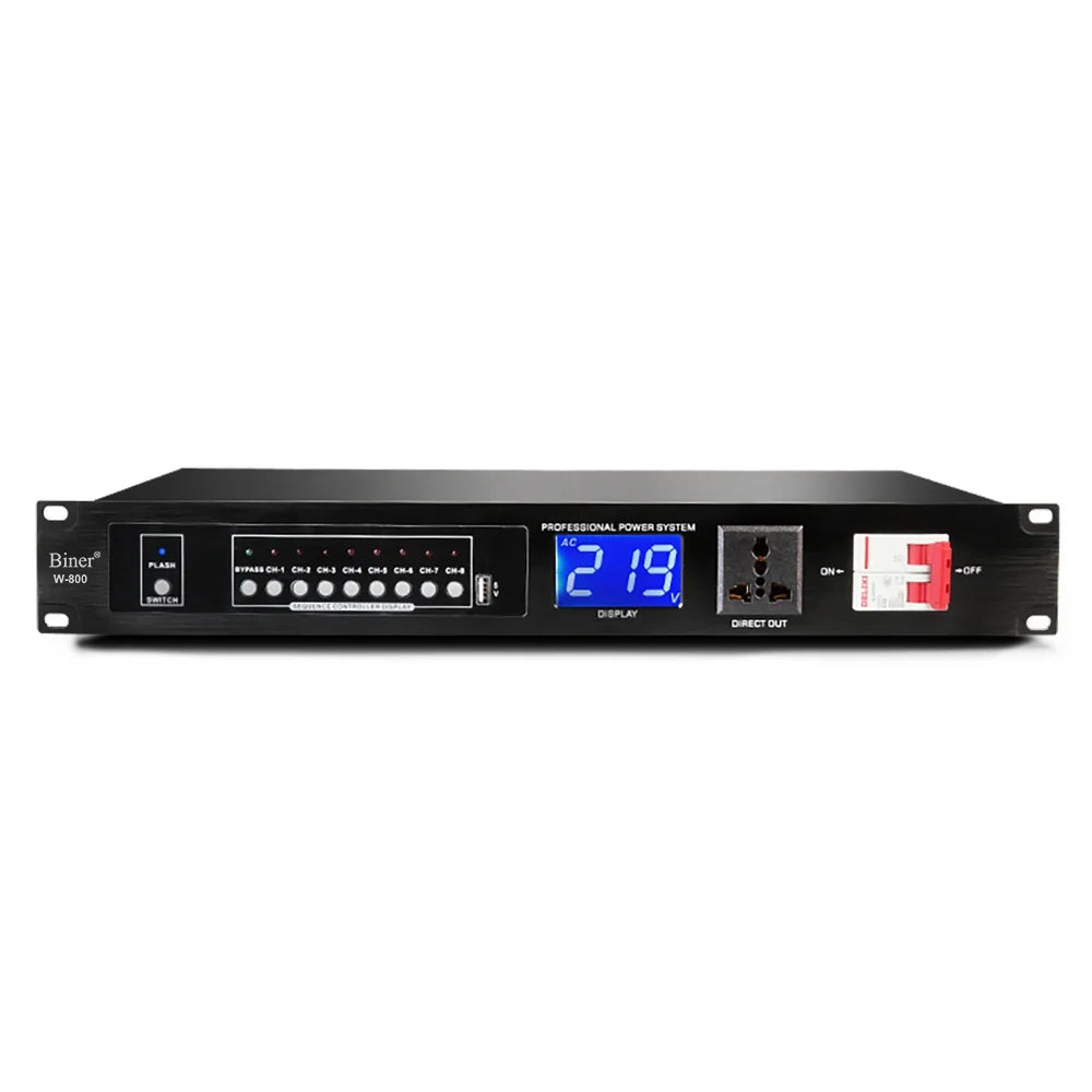 Biner W-800 Professional Audio 8-channel with Independent Switch Central Control RS232 Power Sequencer