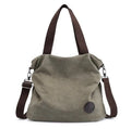 New Fashion Casual Luxury Waterproof Canvas Crossbody Tote Bag with Zipper Closure and Shoulder Strap for Women