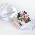 Wholesale Personalized Snow Globe Plastic Dome Photo Frame with Inserted Photo Plastic Heart Photo Snow Globe