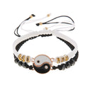 Fashion Jewelry Best Friend Couple Bracelets Gift Black and White Yin and Yang Taiji Bracelet