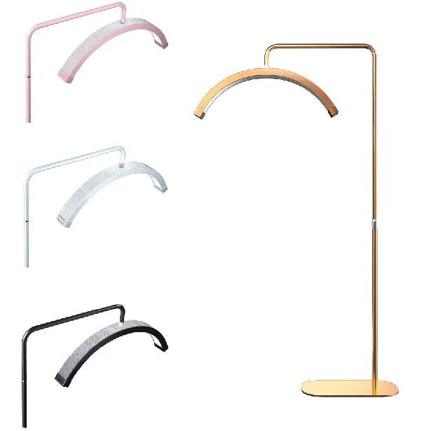 FOSOTOLampara Media Beauty Luna LED Lashes Lamp Half Moon Light Photography Ring Light with Stand for Eyelash Beauty Extension