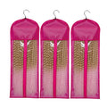 30*80 Long Fashion Portable Satin Drawstring Dust-proof Wig Storage Bag with Anti-Slip Hair Extension Hanger