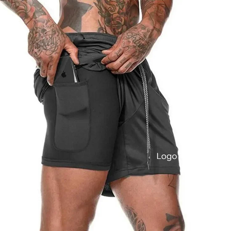 Compression Polyester Cotton Casual Cargo Phone Pocket Shorts Customized Logo Men Workout Quick Dry Eco-Friendly Breathable