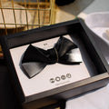 Bow Tie Feather Pre-tied Bowtie Brooch Sets Tuxedo Banquet Necktie
