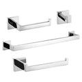 304 Brushed Stainless Steel Modern Wall-Mounted Square Towel Rack & Paper Holder Set 16 Inches Bathroom Accessories Hardware