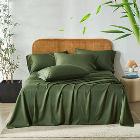 China's Best Full Bamboo Woven Sateen 200 TC Customizable Colors Grade a Bedding Set Duvet Cover Sheet Collection Wedding Use