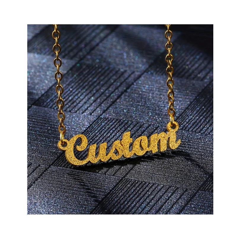 Fashion Personalized Jewelry Unisex Customizable Name Necklace Stainless Steel Letter Pendant Necklace