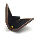 Fancy Brand Walnut Wood Diamond Ring Box Flip Feature Customizable Wedding Proposals Jewelry Storage Laser Engraving Available