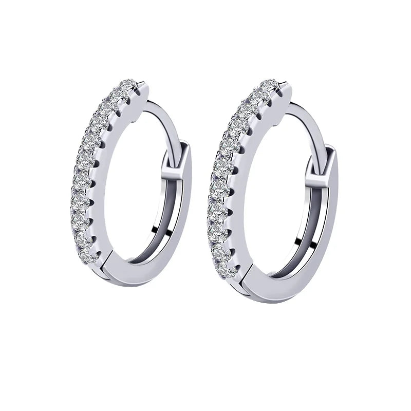 Custom Fashion Silver Crystal 2023 Romantic Women Navette Hoop Earrings