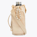 Custom Drawstring Adjustable Nylon Sport Running Crossbody Water Bottle Holder Bag Carrier Sling Bag With Shoulder Strap