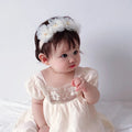Diademas Fashion Custom Lace Flower Baby Girls Cute Hair Band Accessories Elastic Hair Bands