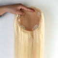 100%  European Hair Clip-in Topper for Women Human Hair with Right Silk Base Closure Toupee Design