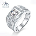 Holycome VVS 6.5mm Round Cut Free Shipping Price 925 Sterling Silver Engagement Moissanite Mens Ring