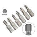 S2 Magnetic 25mm PH1/PH2/PH3/PZ1/PZ2/PZ3 Screwdriver Set Steel Handle Non-Slip Batch Head Cross Screwdriver Phillips Type Bi
