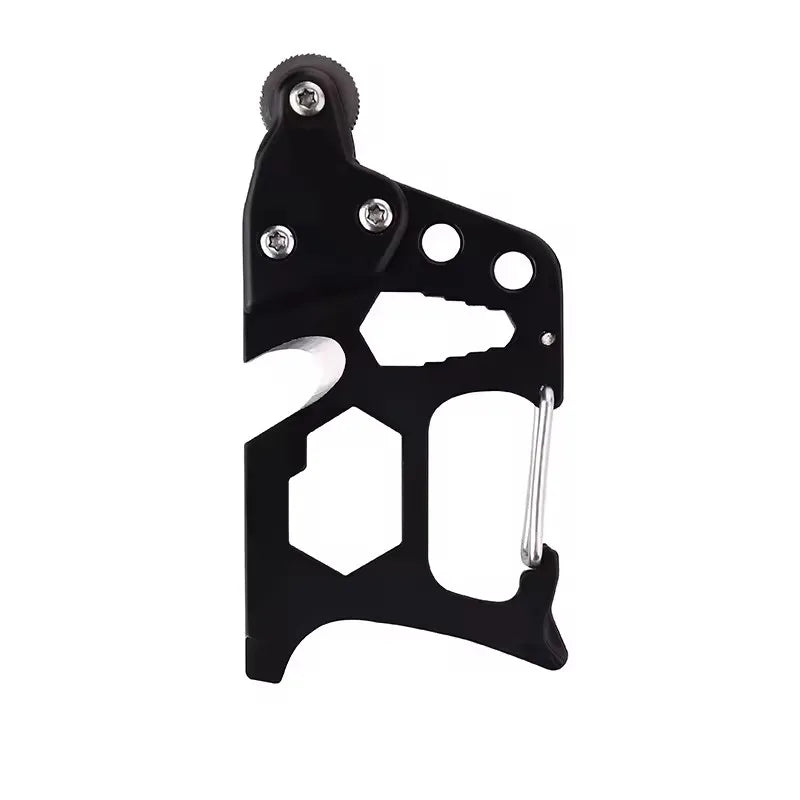 Hiking Backpack EDC Gear Stainless Steel Carabiner Flint Wheel Lighter Fire Starter Spark Wheel Multitool for Outdoor Adventures