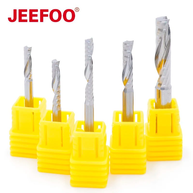 Single Spiral Flute Carbide 8mm Face Mill Endmill CNC Router Bits for Engraving JEEFOO GIAAA Model 3 Year Warranty MegaBDM
