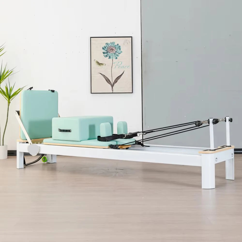 Colorful Durable and Easy to Use Integrated Aluminum Pilates Reformer for Core Body Building