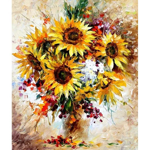 DIY Painting by Numbers Van Gogh Sunflower Digital Painting Acrylic Paint on Polyester Canvas 40x50cm Framed or Unframed