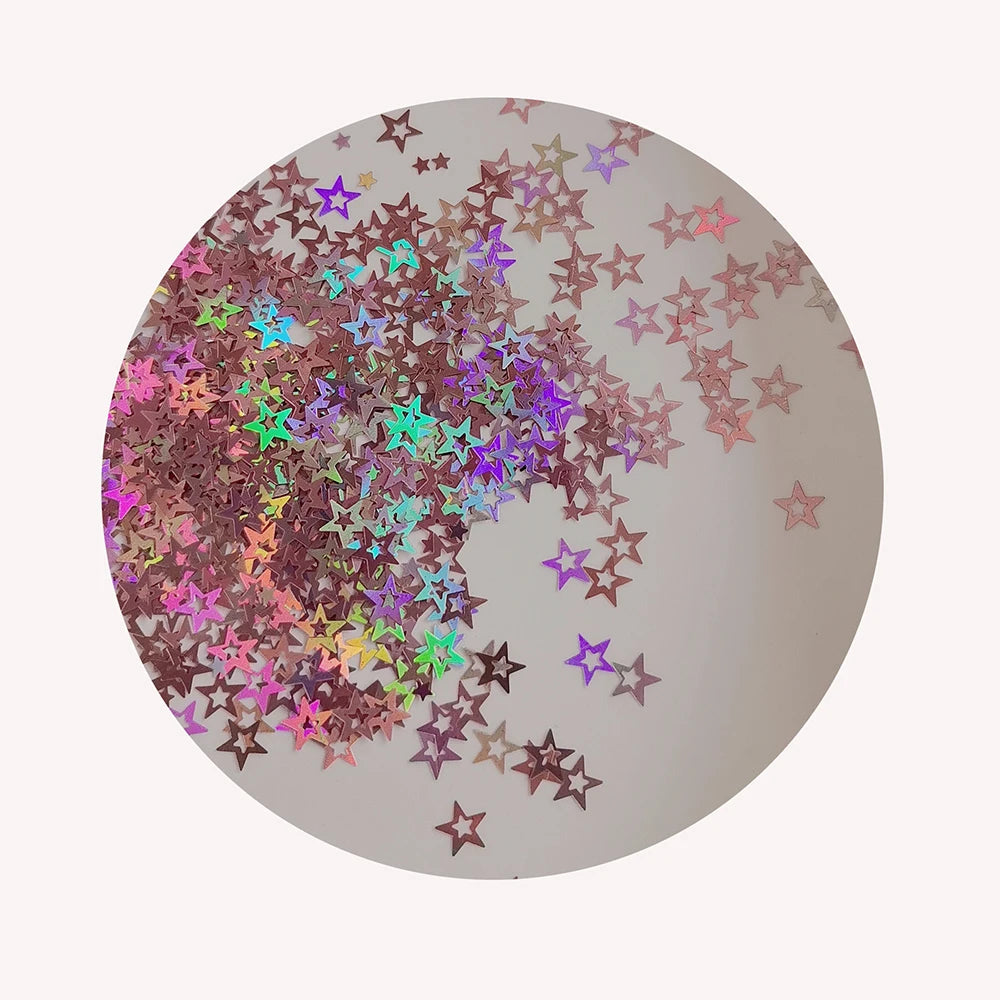 Mixed 500g/Lot Hollow Star Glitter Sequins DIY Slime Crafts Tumbler Slime Filling Nail Art Manicure Decorations Party Supplies