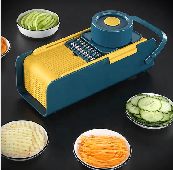 5 in 1 Stainless Steel Manual Handheld Multifunctional Vegetable Choppers Slicer Dicer for Onions & Vegetables