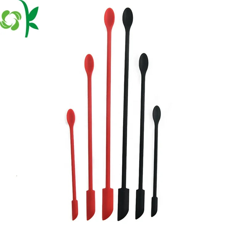 OKSILICONE Cake Baking Non Stick Heat Resistant Kitchen Tools 3 Pcs MIni Size Silicone Spatula Spoon Set for Scraper Jam Cake