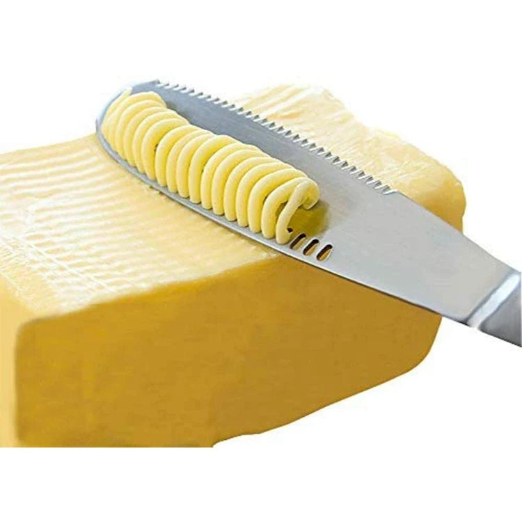 Stainless Steel Kitchen Accessories Cream Spatula Cheese Butter Spreader Knife With Hole Cream Bread Jam Knife