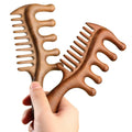 Natural Wooden Hair Brush Massage Comb Sandalwood Massage Comb Gua Sha Scalp Massage Comb