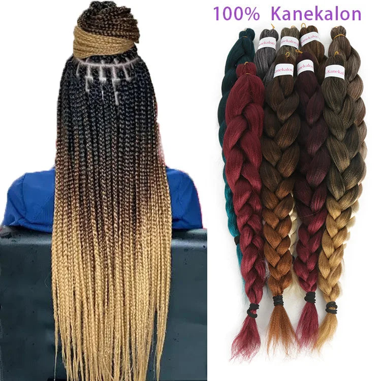 Julianna Synthetic African Ombre Wholesale Bulk Private Label Braids Expression Braiding Hair Pre Stretched
