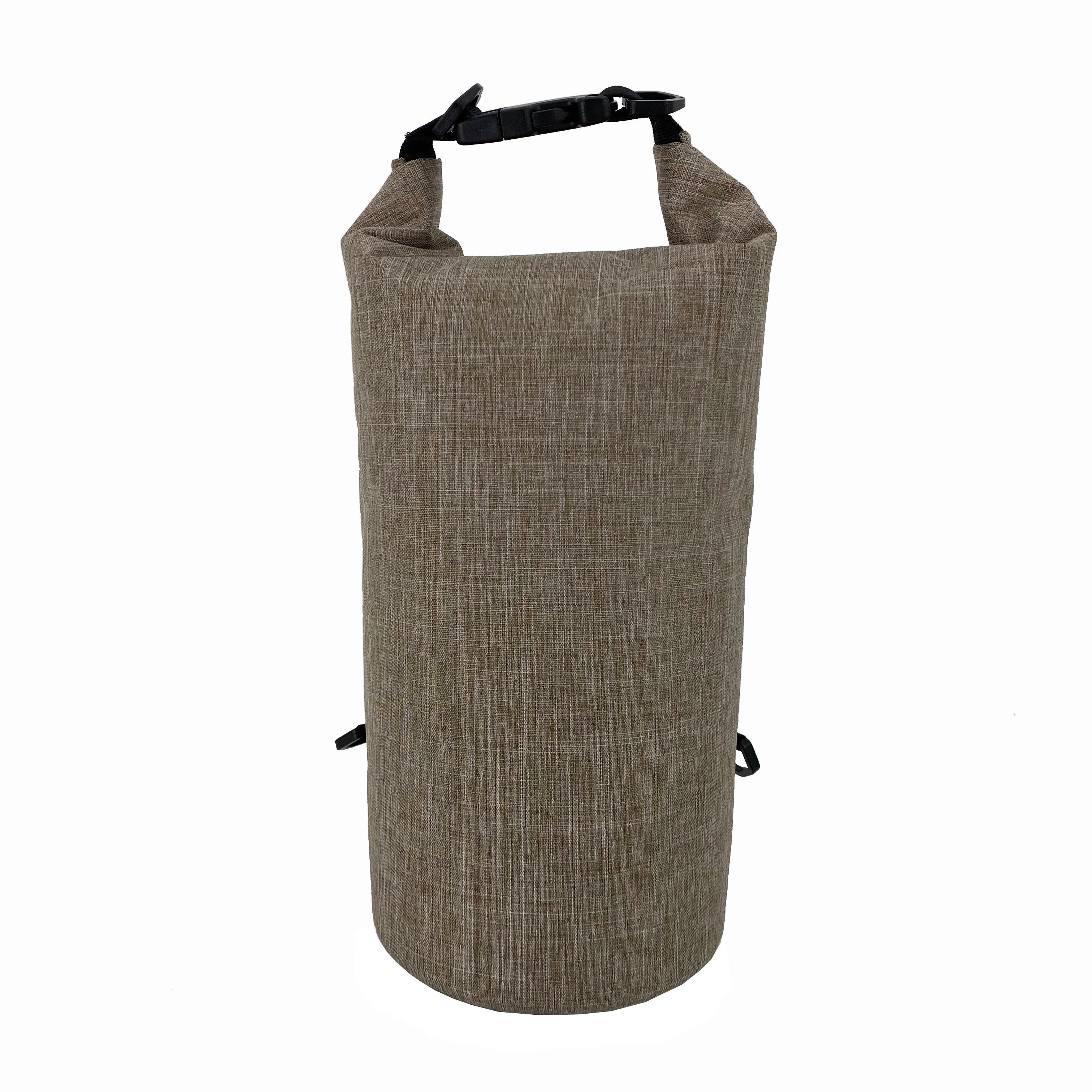 Customized TAN HEATHER Waterproof Dry Backpack for Outdoor Camping Super Floating Drybag Backpack Kayak Accessary