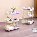 Modern Acrylic Trolley Coffee Table for Home Living Room Bedroom & Kitchen Functional & Stylish Foldable & Detachable Design