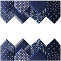Elegant Mens Ties 7.5cm Skinny Business Ties for Men Blue Silk Floral Necktie Shirt Accessories Daily Wear Cravats Wedding Party