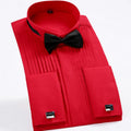 RNSHANGER Custom Logo Men's Wedding Shirts New Non-Iron Regular Fit Long Sleeve Formal Style Breathable Sustainable Male Shirts