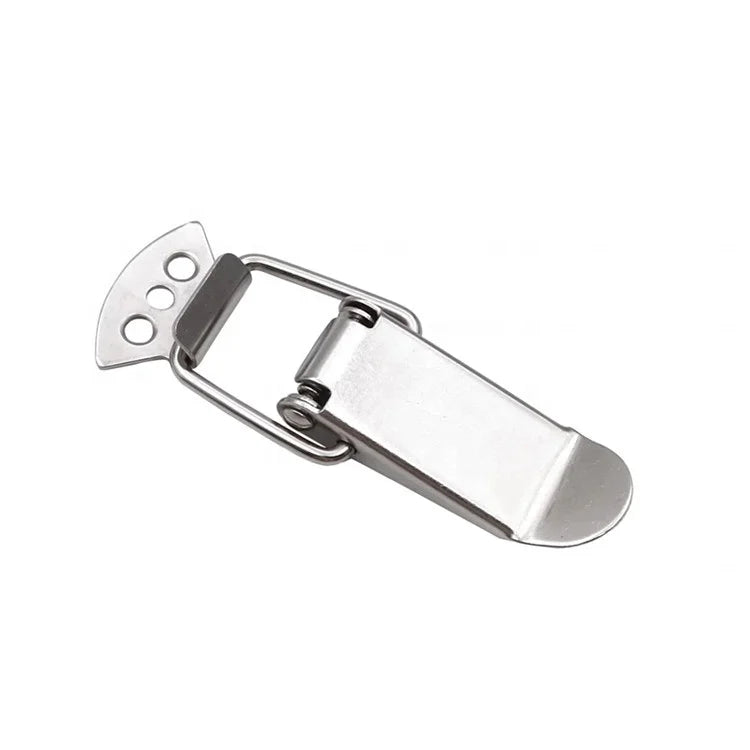 Promotion J103 Nickel Plated Silver Iron Hasp Catch Center Latch Lock Toggle Clip 80KG Capacity Wooden Box Toolbox Carton Box