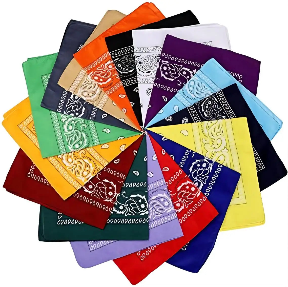 Wholesale Multifunction Colourful Headwear Scarf Custom 100% Cotton Square Customized Printed Headwear Bandana