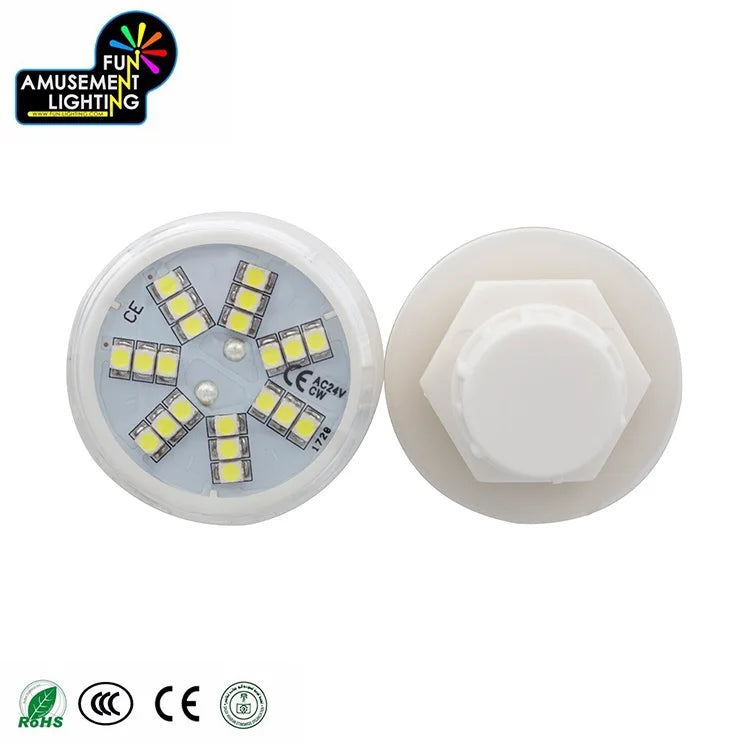 Wholesale Single Color 3528 LED Point Light 21 LEDs 2W 20mm IP65 Plastic Body 180 Angle AC24V CRI 80 30000h for Theme Lighting