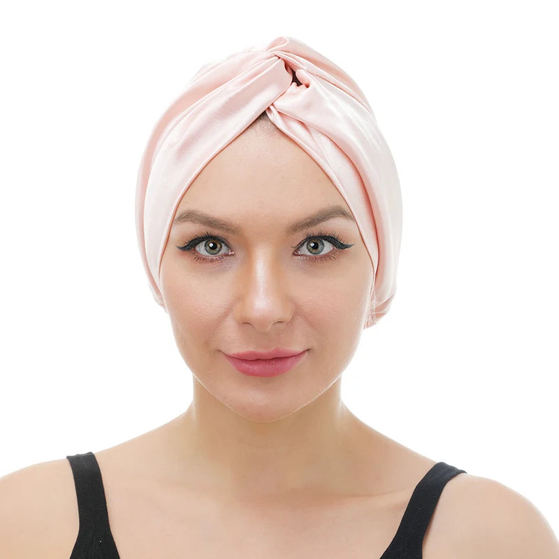 Satin Bonnet Wholesale Silk Bonnet Turban Head Wrap Sleep Cap With Much More Elasticity