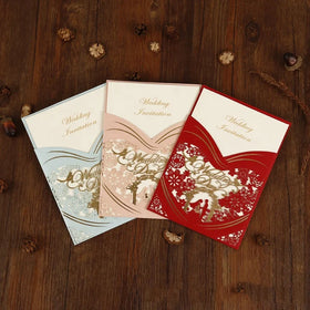 Wholesale Paper Custom Laser Cut Luxury Party Greeting Gifts Decoration Cards Wedding Invitations Greeting