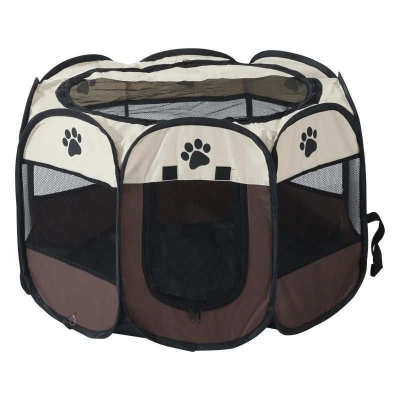 Folding Removable and Washable Pet Bed Fence Carrier Oxford Cloth Waterproof Scratch Resistant Dog Cat Tent Cage