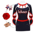 High-Gloss Finish Cheer Uniform and Rhinestone Cheerleader Set for Customized Color for Heat Transfer Printing
