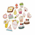 100pcsCute Food Enamel Charms Lollipop Drink Cake Milk Hamburger Donut Pendant for Necklace Bracelet DIY Fashion Jewelry Finding