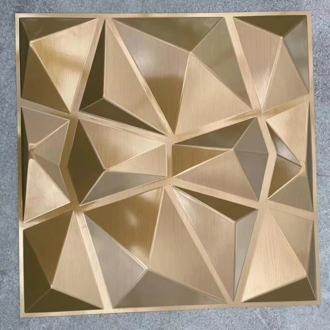 ZJ Modern 3D PVC Wall Panels 50x50cm Waterproof Fireproof for Household Gym Outdoor Use