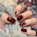 Wholesale 24-Piece Luxury Short Press on Acrylic Nails Custom Designed Private Label Quality ABS Material for Fingers