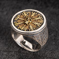Viking Skull Chief's Legendary Ring Special Design Floral Engraving Jewelry 925 Sterling Silver Hiphop Clothes Accessories