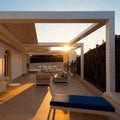 Waterproof PVC Fabric Retractable Roof Folding Awning Motorized Outdoor Pool Shade with Powder Coated Frame