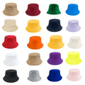 Summer Blank Solid Color Outdoor Sunshade Fisherman Hat Sunscreen Sun Play Bucket for Hiking Camping