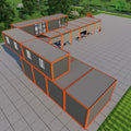 40ft & 20ft Detachable Steel Prefab Collapsible Container House for Office Use OEM Tiny Garage House