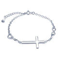 Stylish Faith Christian Jewelry Lady 925 Silver Fashion Jewelry Christian Gifts Cross Charm Bracelet for Women