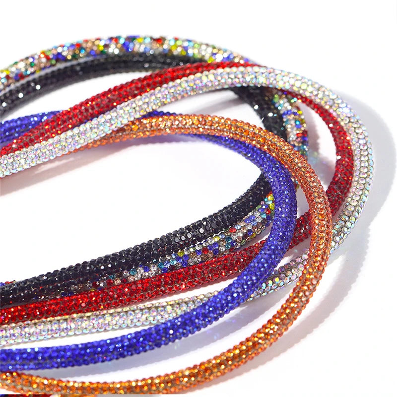 Fashion Sandals Crystal Trimming Rope Accessories with Rhinestone Diamond and Loose Rhinestones for Shoes Made From Glass